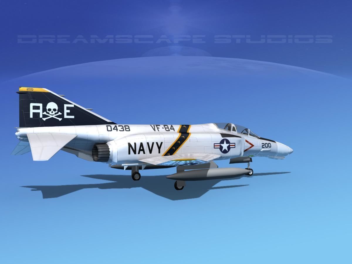McDonnell Douglas F-4J Phantom II V07 USN 3D model_2