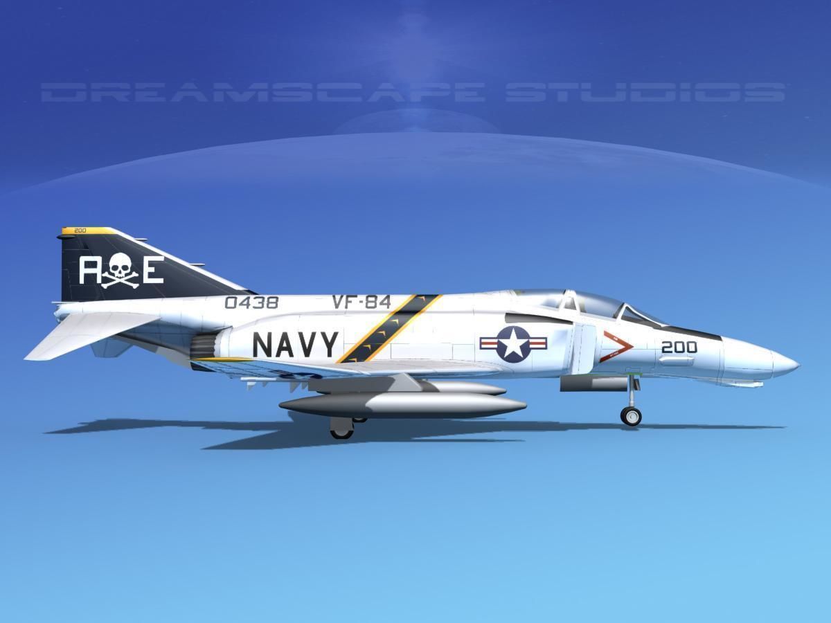 McDonnell Douglas F-4J Phantom II V07 USN 3D model_1