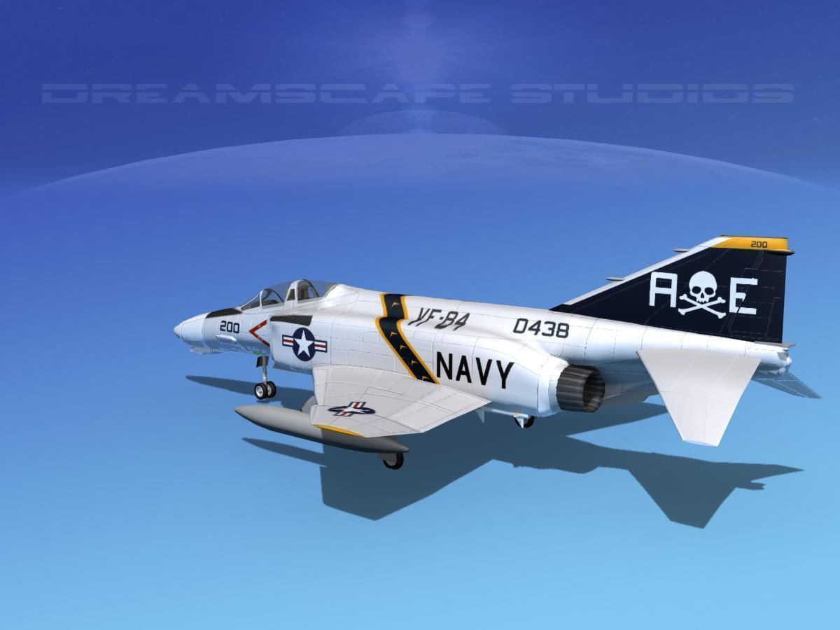 McDonnell Douglas F-4J Phantom II V07 USN 3D model_5