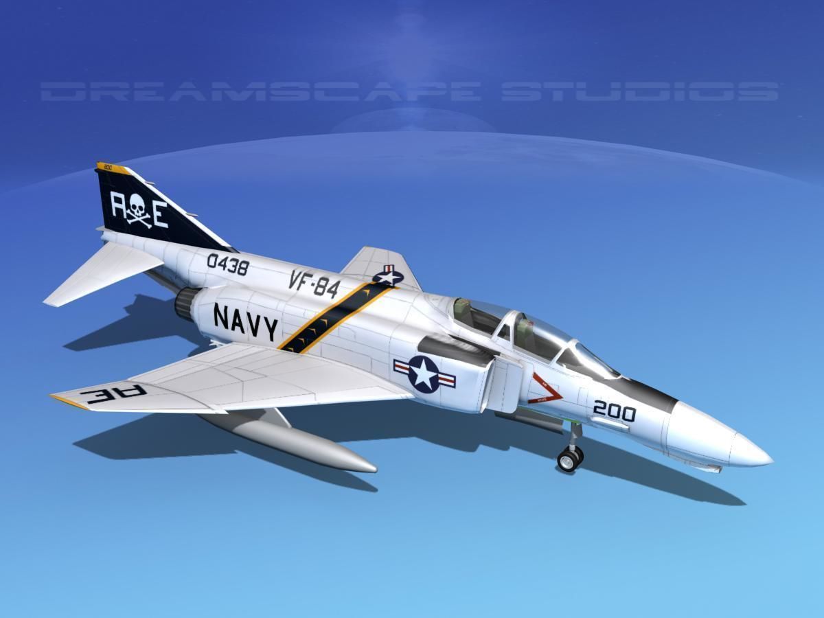 McDonnell Douglas F-4J Phantom II V07 USN 3D model_10
