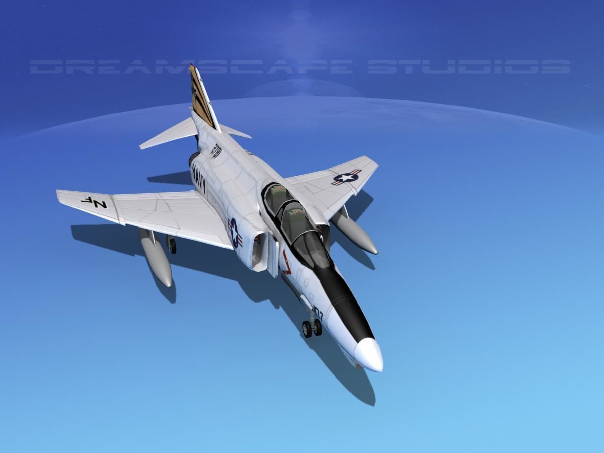 McDonnell Douglas F-4J Phantom II V08 USN 3D model_9