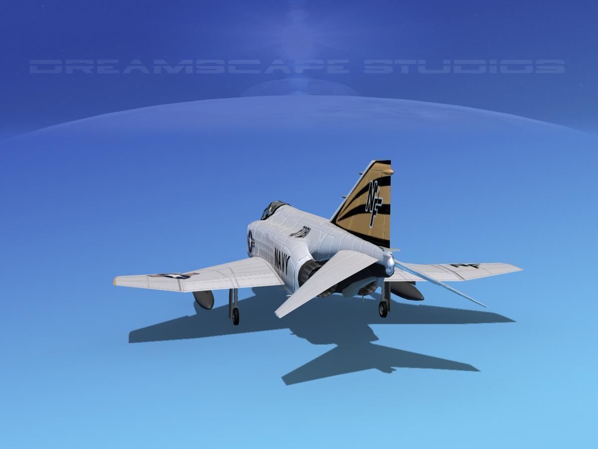 McDonnell Douglas F-4J Phantom II V08 USN 3D model_4