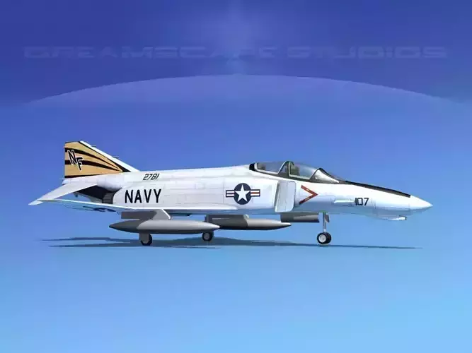 McDonnell Douglas F-4J Phantom II V08 USN 3D model