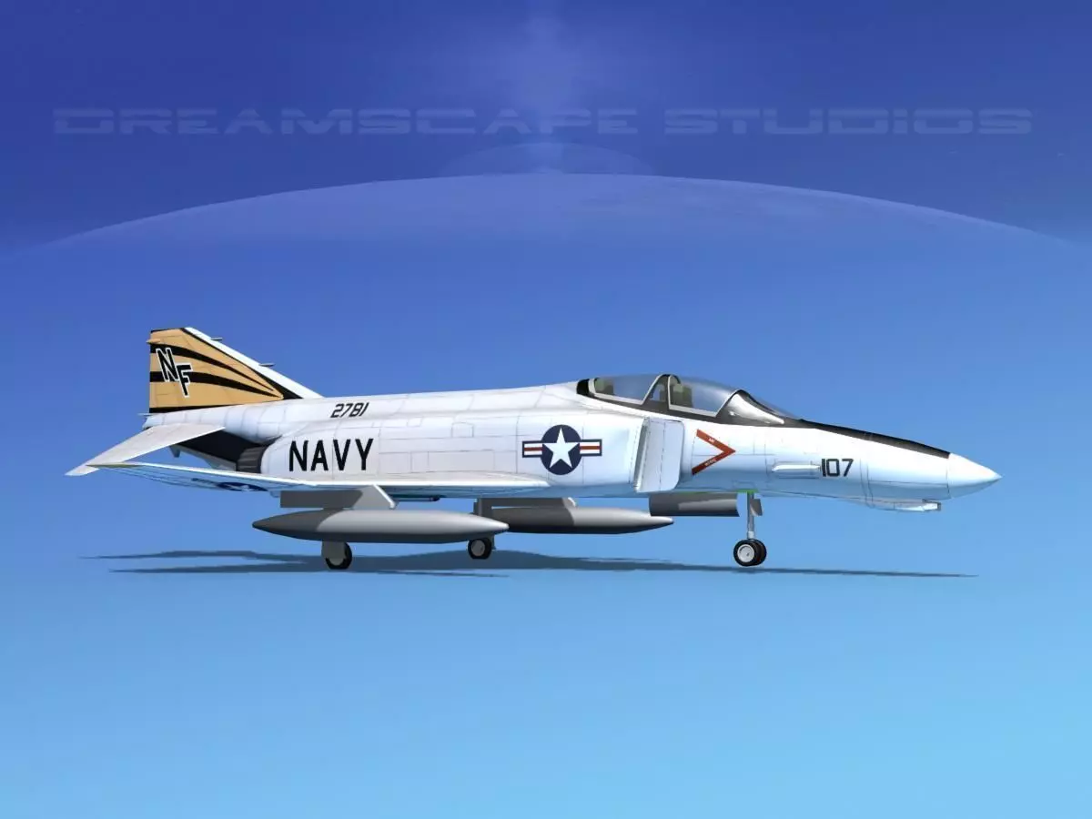 McDonnell Douglas F-4J Phantom II V08 USN 3D model_0