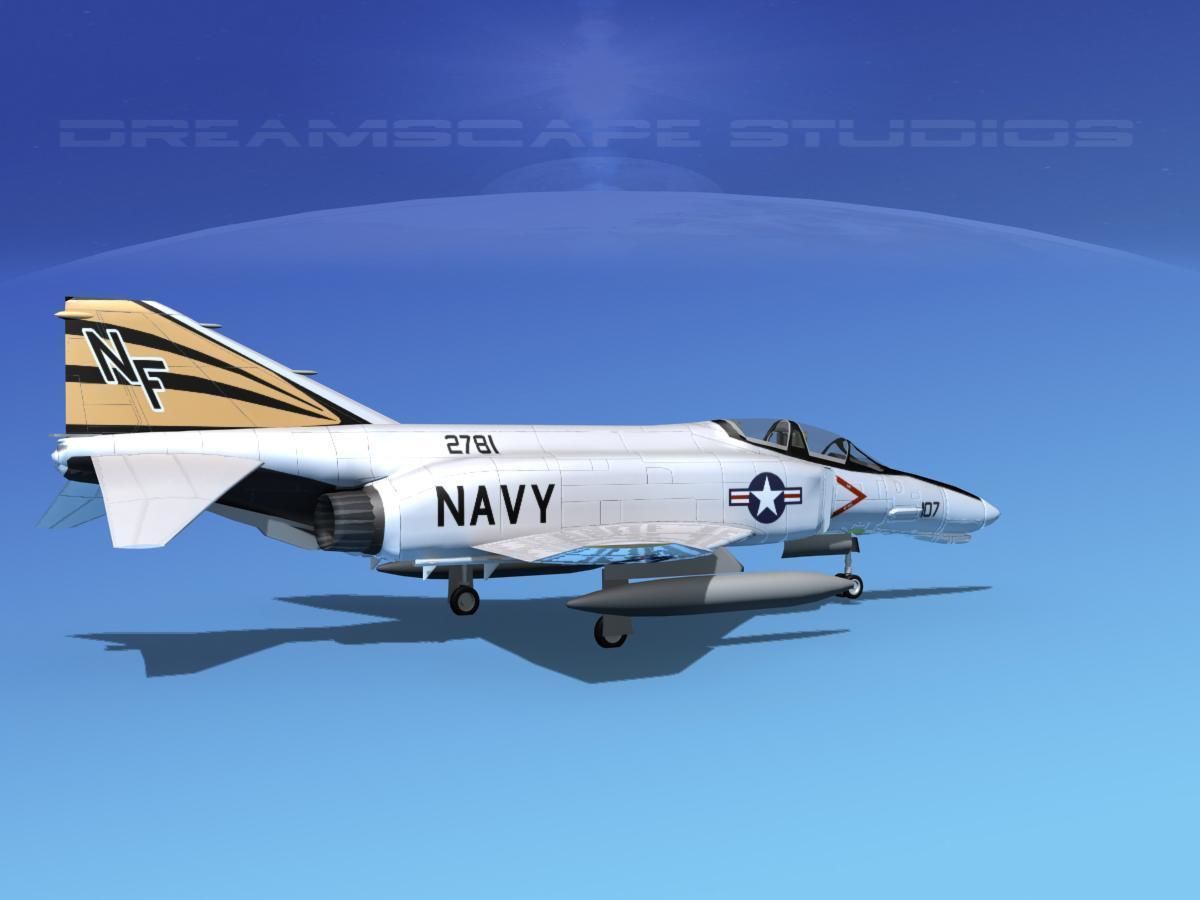 McDonnell Douglas F-4J Phantom II V08 USN 3D model_2