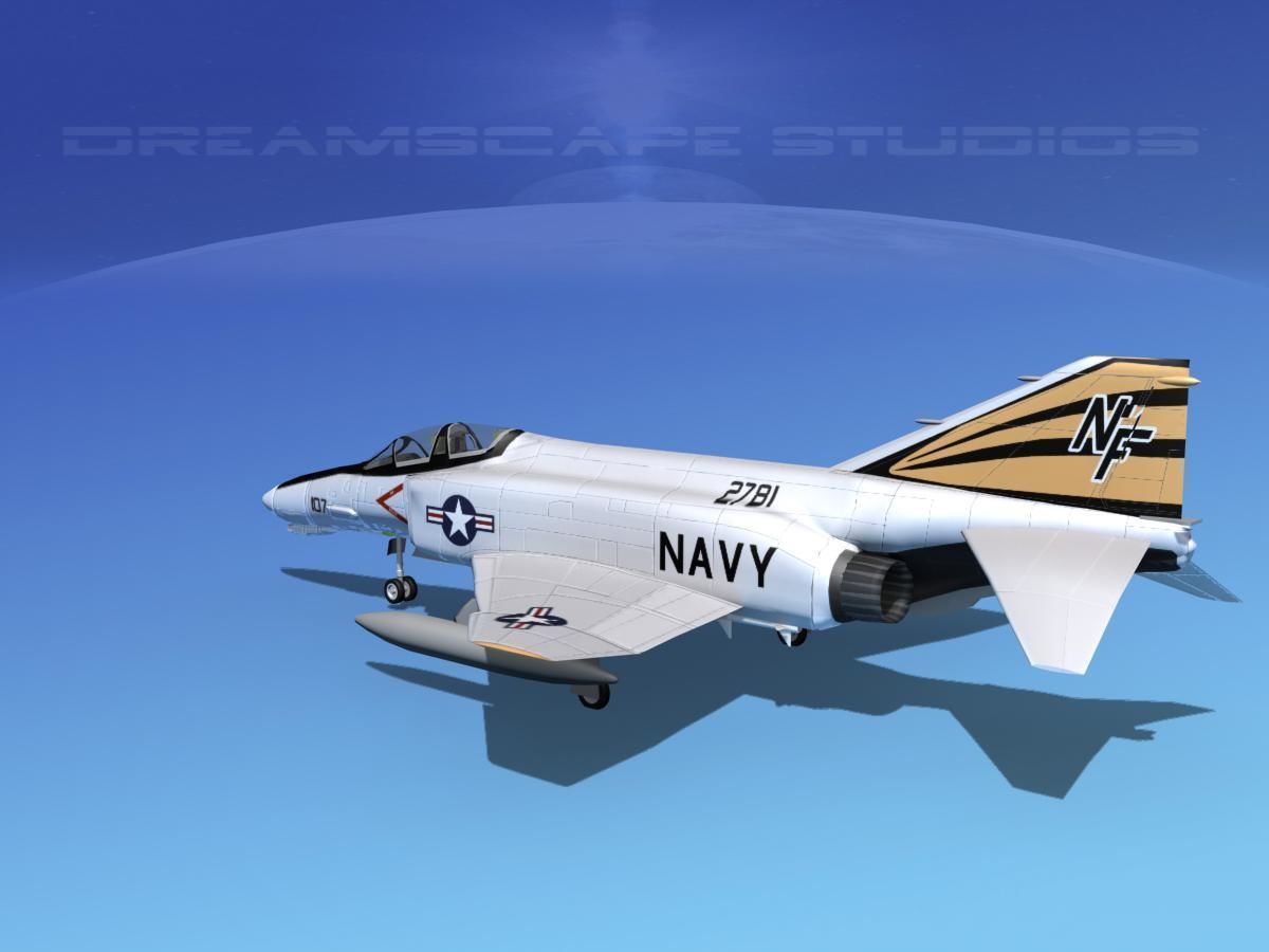 McDonnell Douglas F-4J Phantom II V08 USN 3D model_5