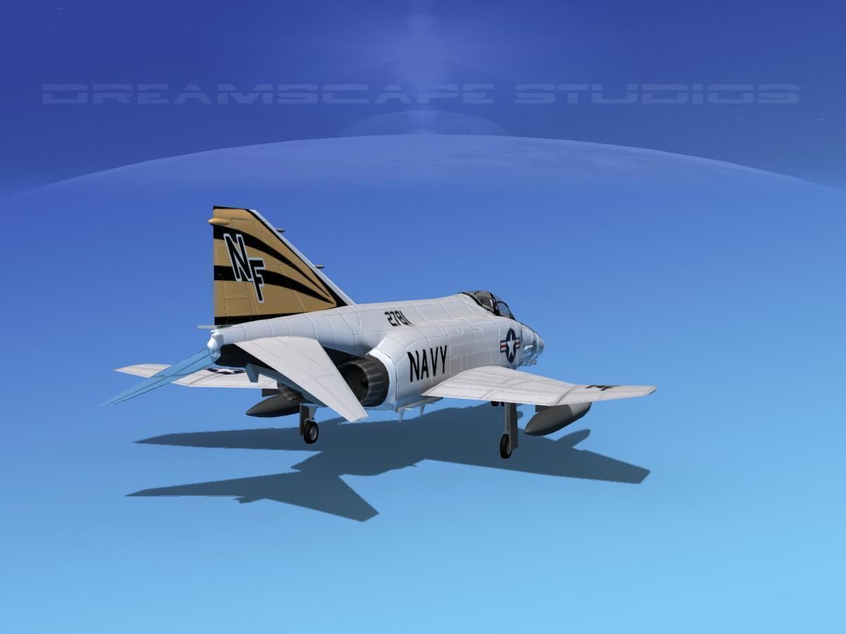 McDonnell Douglas F-4J Phantom II V08 USN 3D model_3