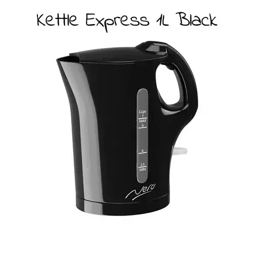 Kettle Express 1L Black Low-poly 3D model