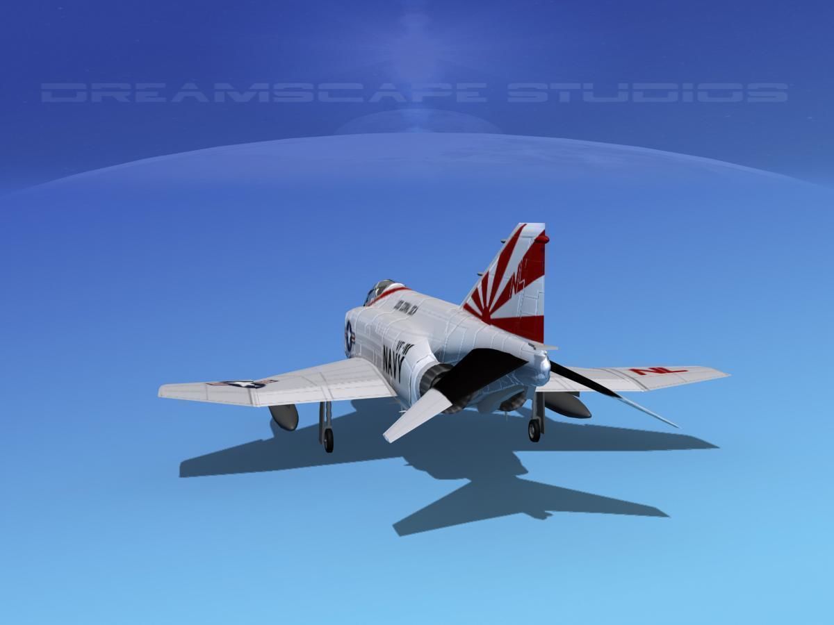 McDonnell Douglas F-4J Phantom II V09 USN 3D model_4