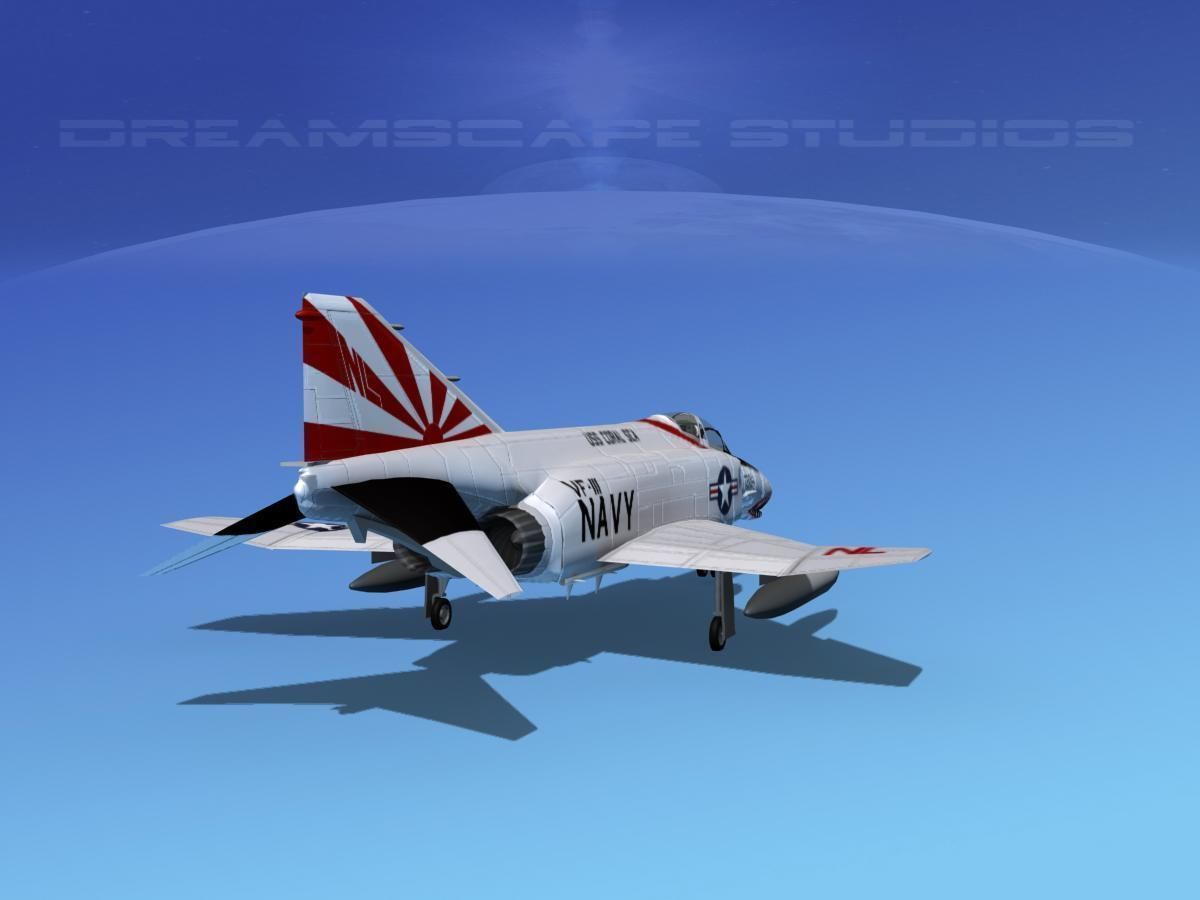 McDonnell Douglas F-4J Phantom II V09 USN 3D model_3