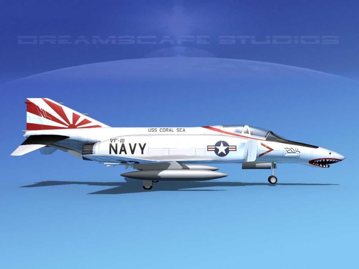 McDonnell Douglas F-4J Phantom II V09 USN 3D model_1