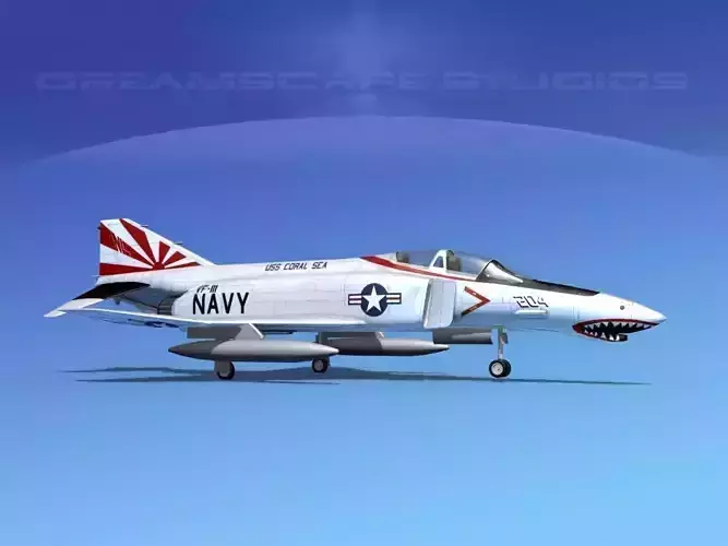 McDonnell Douglas F-4J Phantom II V09 USN 3D model