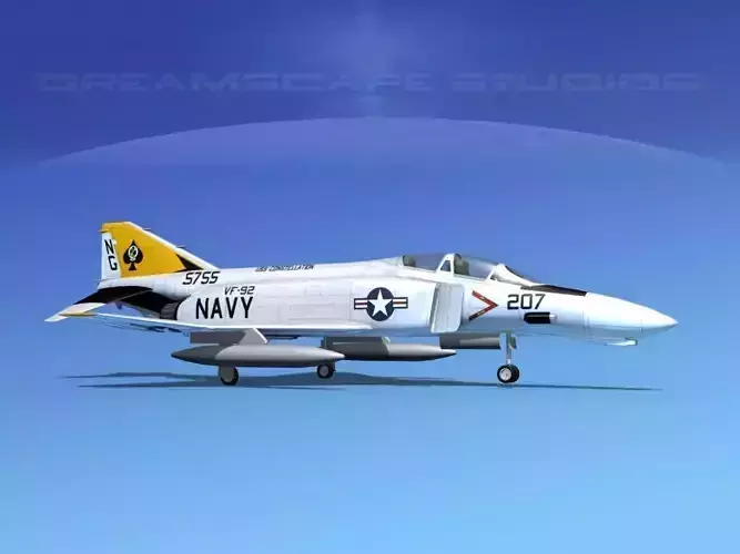 McDonnell Douglas F-4J Phantom II V10 USN 3D model