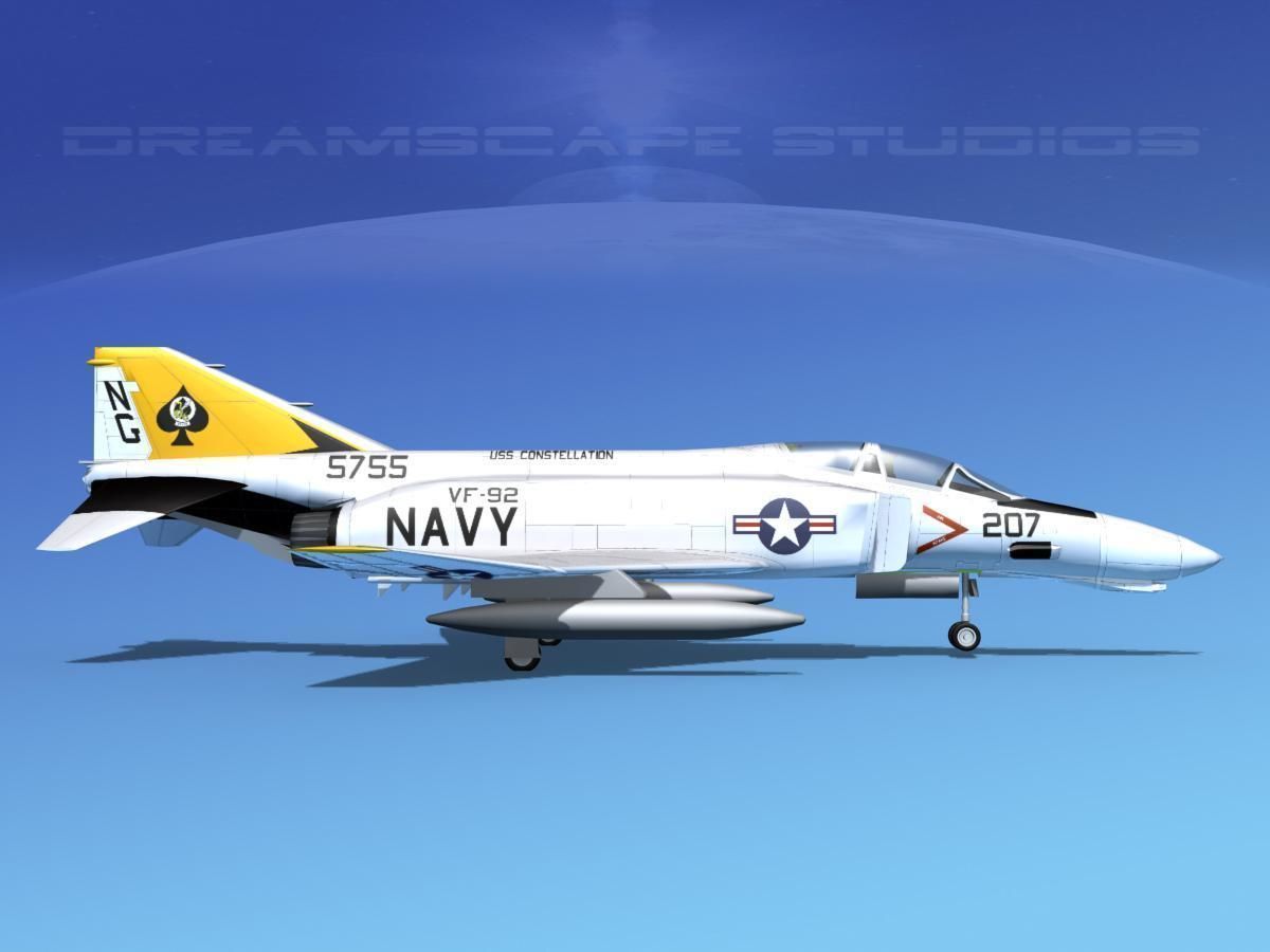 McDonnell Douglas F-4J Phantom II V10 USN 3D model_1
