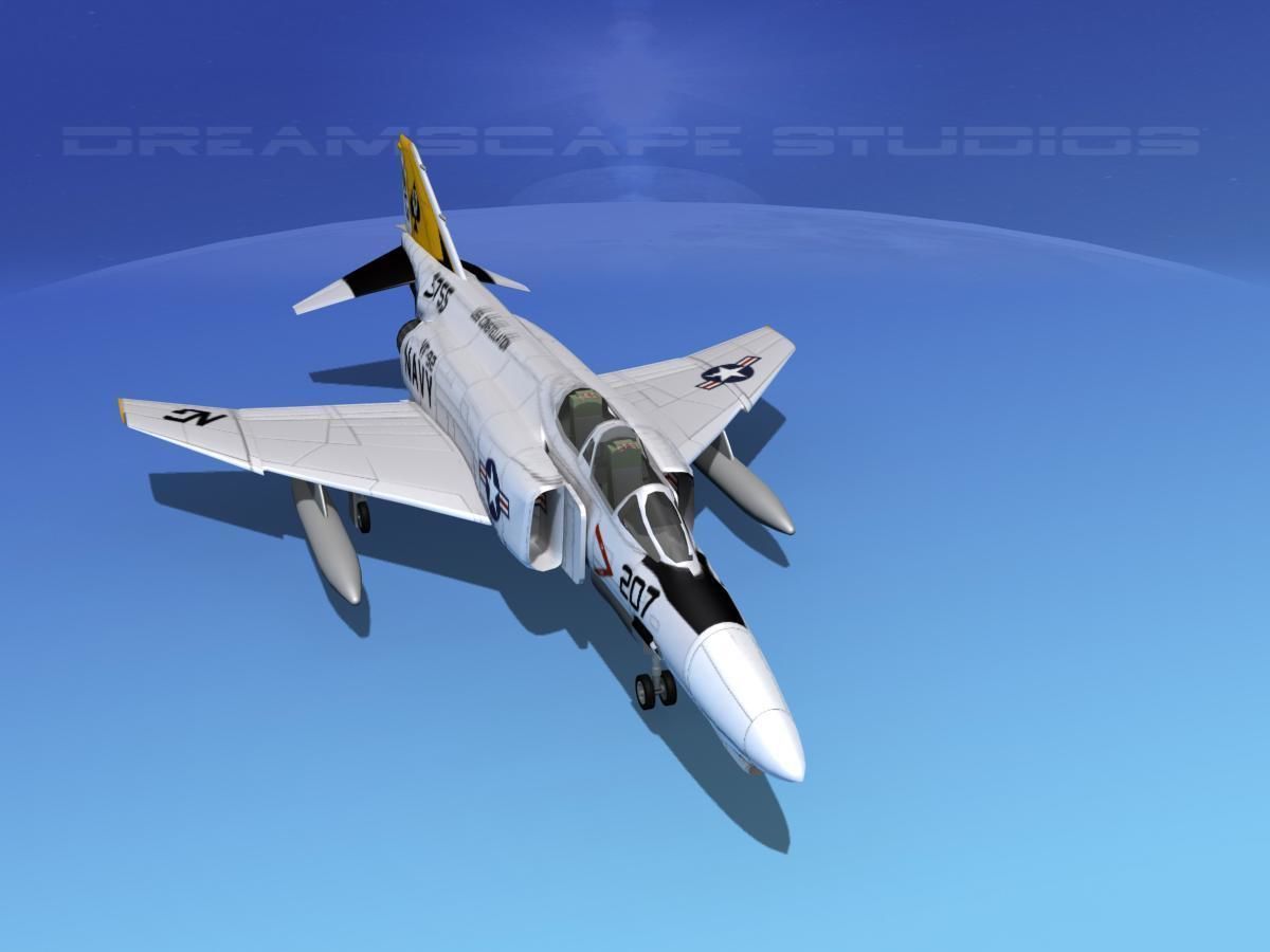 McDonnell Douglas F-4J Phantom II V10 USN 3D model_9