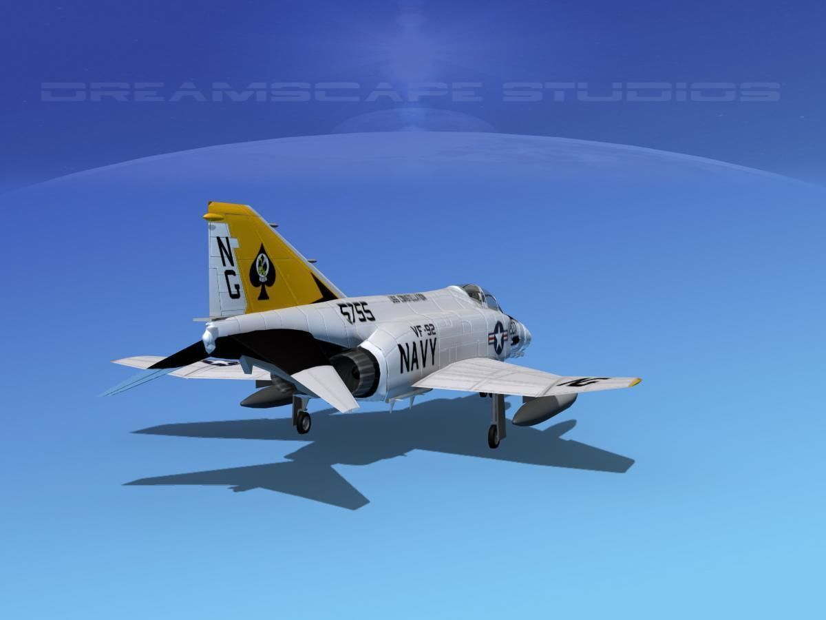 McDonnell Douglas F-4J Phantom II V10 USN 3D model_3