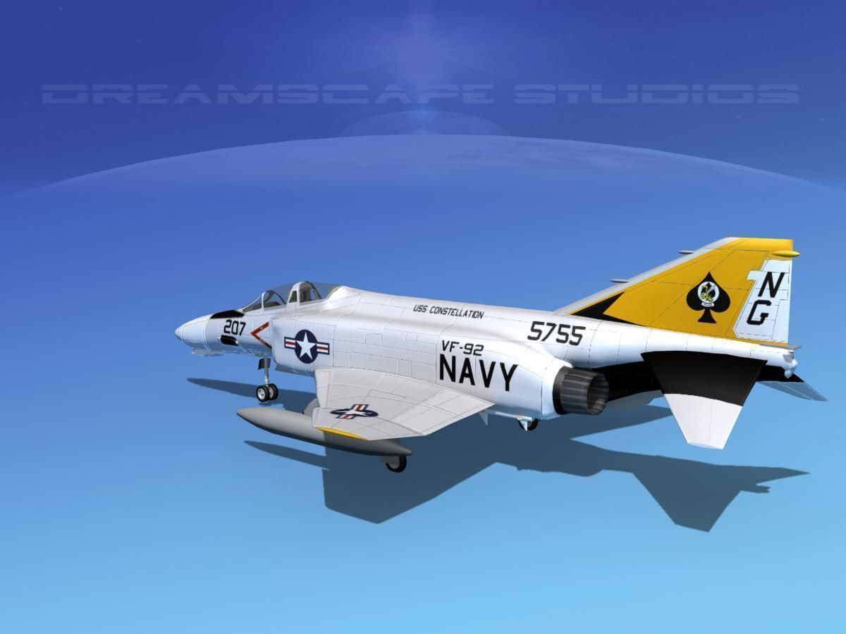 McDonnell Douglas F-4J Phantom II V10 USN 3D model_5