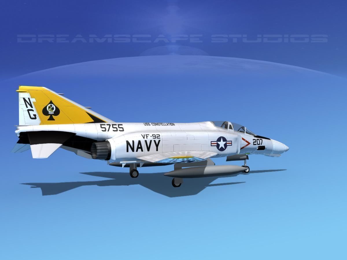 McDonnell Douglas F-4J Phantom II V10 USN 3D model_2