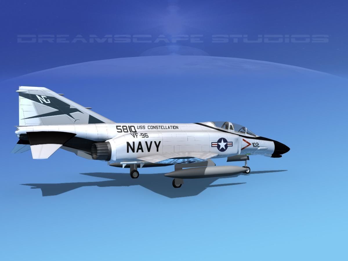 McDonnell Douglas F-4J Phantom II V11 USN 3D model_2