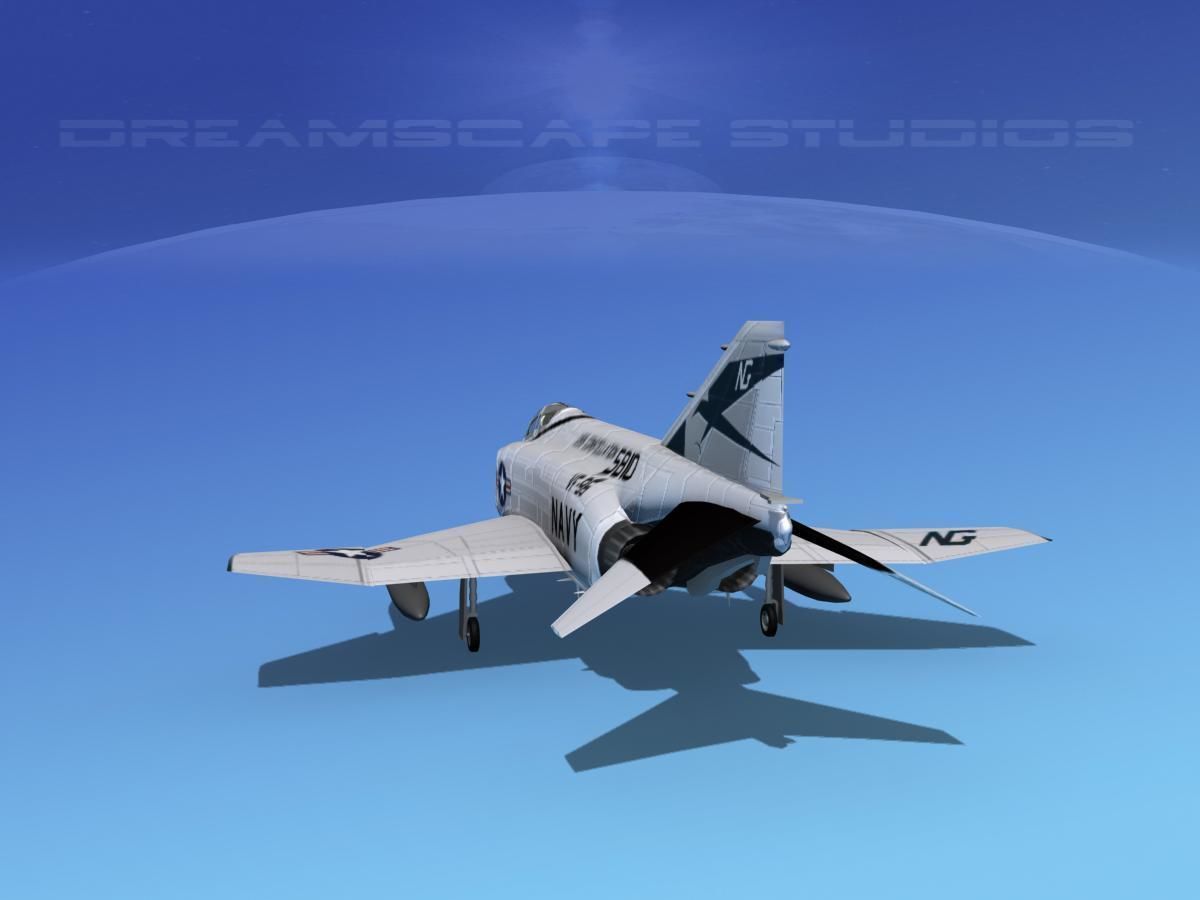McDonnell Douglas F-4J Phantom II V11 USN 3D model_4