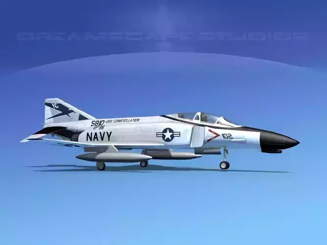McDonnell Douglas F-4J Phantom II V11 USN 3D model