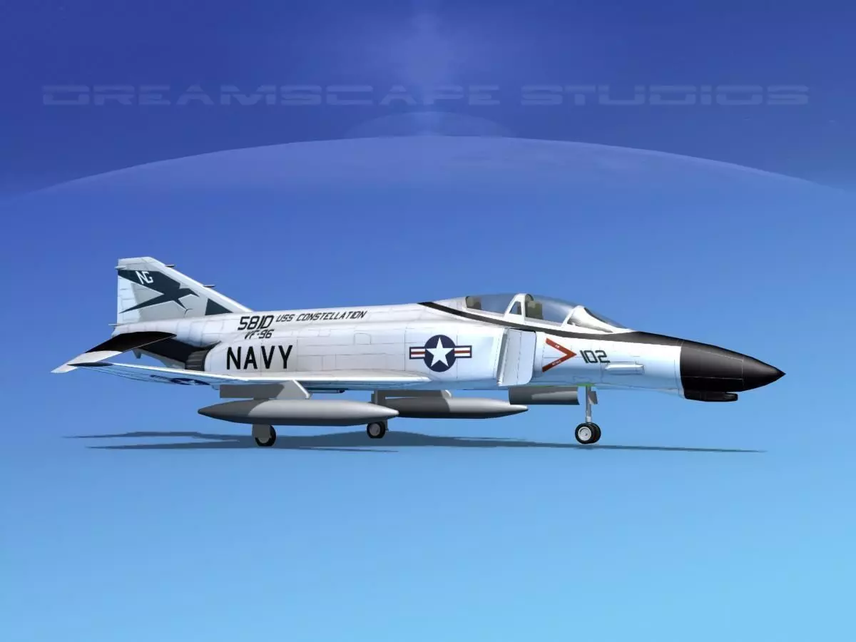 McDonnell Douglas F-4J Phantom II V11 USN 3D model_0