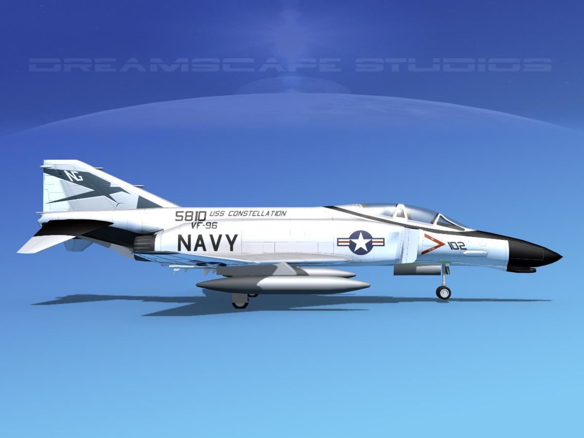 McDonnell Douglas F-4J Phantom II V11 USN 3D model_1