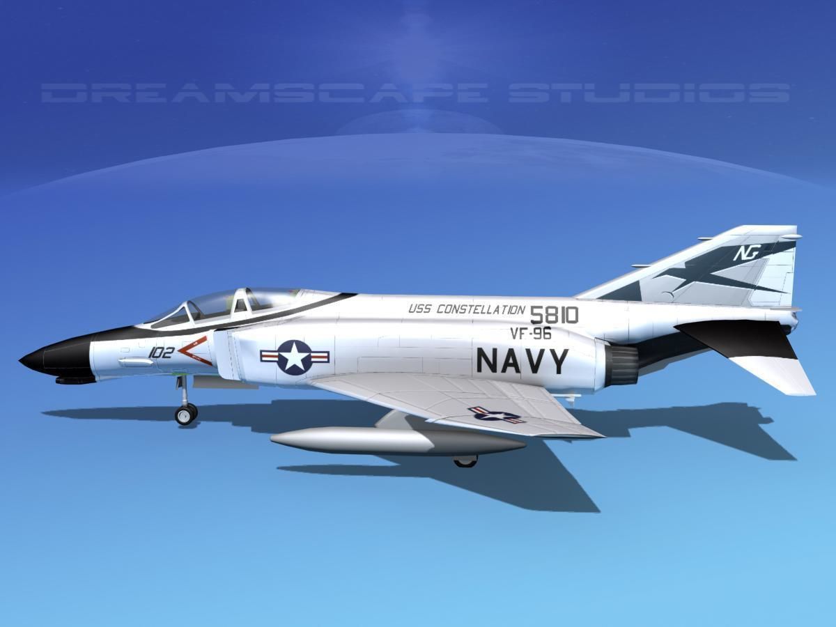 McDonnell Douglas F-4J Phantom II V11 USN 3D model_6