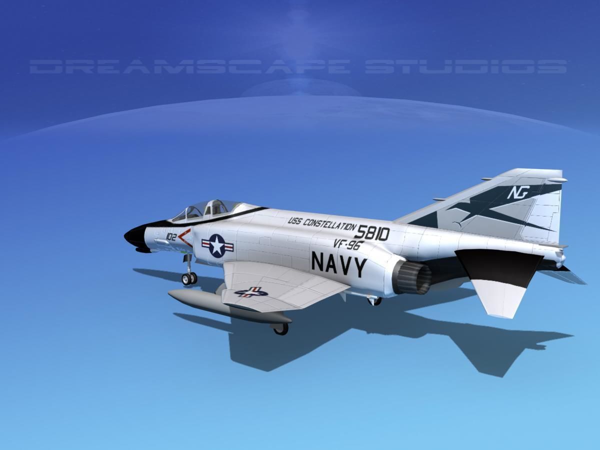 McDonnell Douglas F-4J Phantom II V11 USN 3D model_5