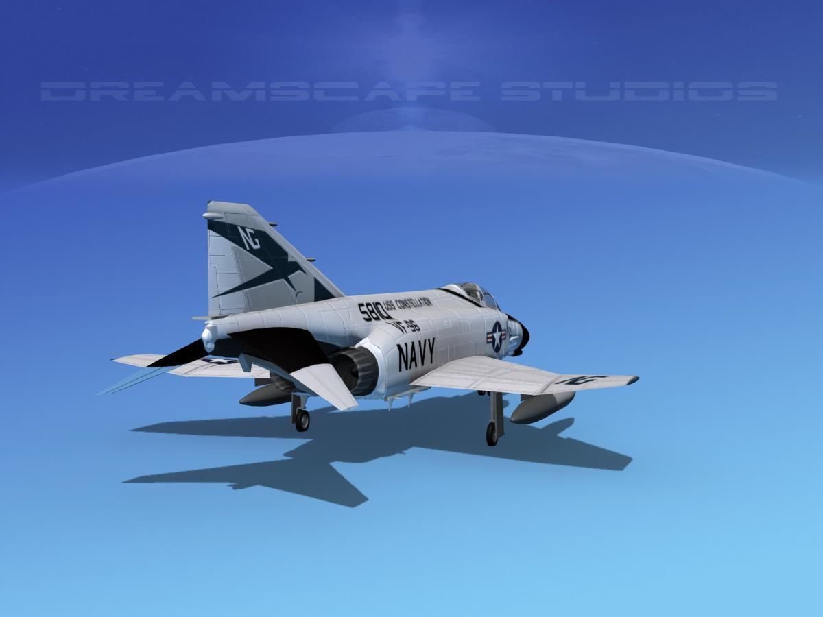 McDonnell Douglas F-4J Phantom II V11 USN 3D model_3