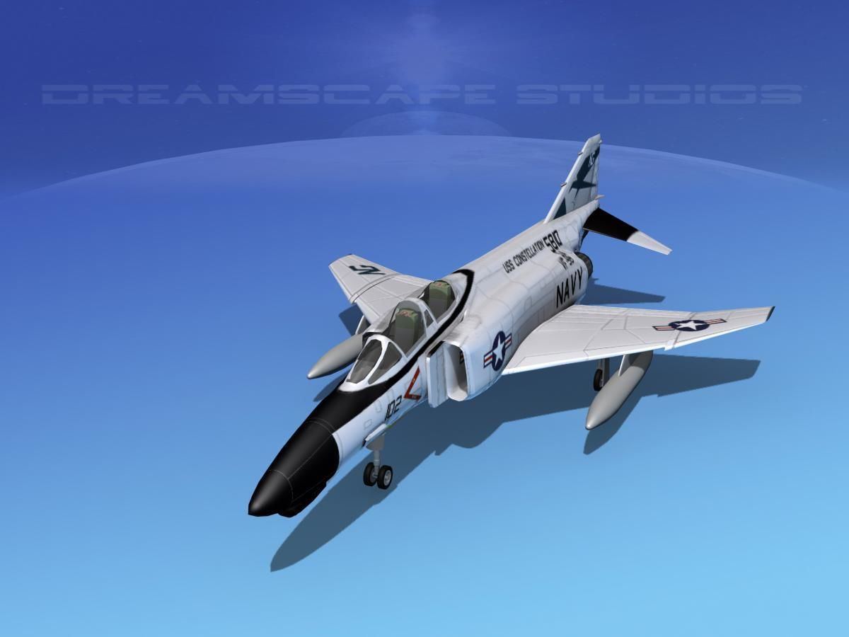 McDonnell Douglas F-4J Phantom II V11 USN 3D model_8