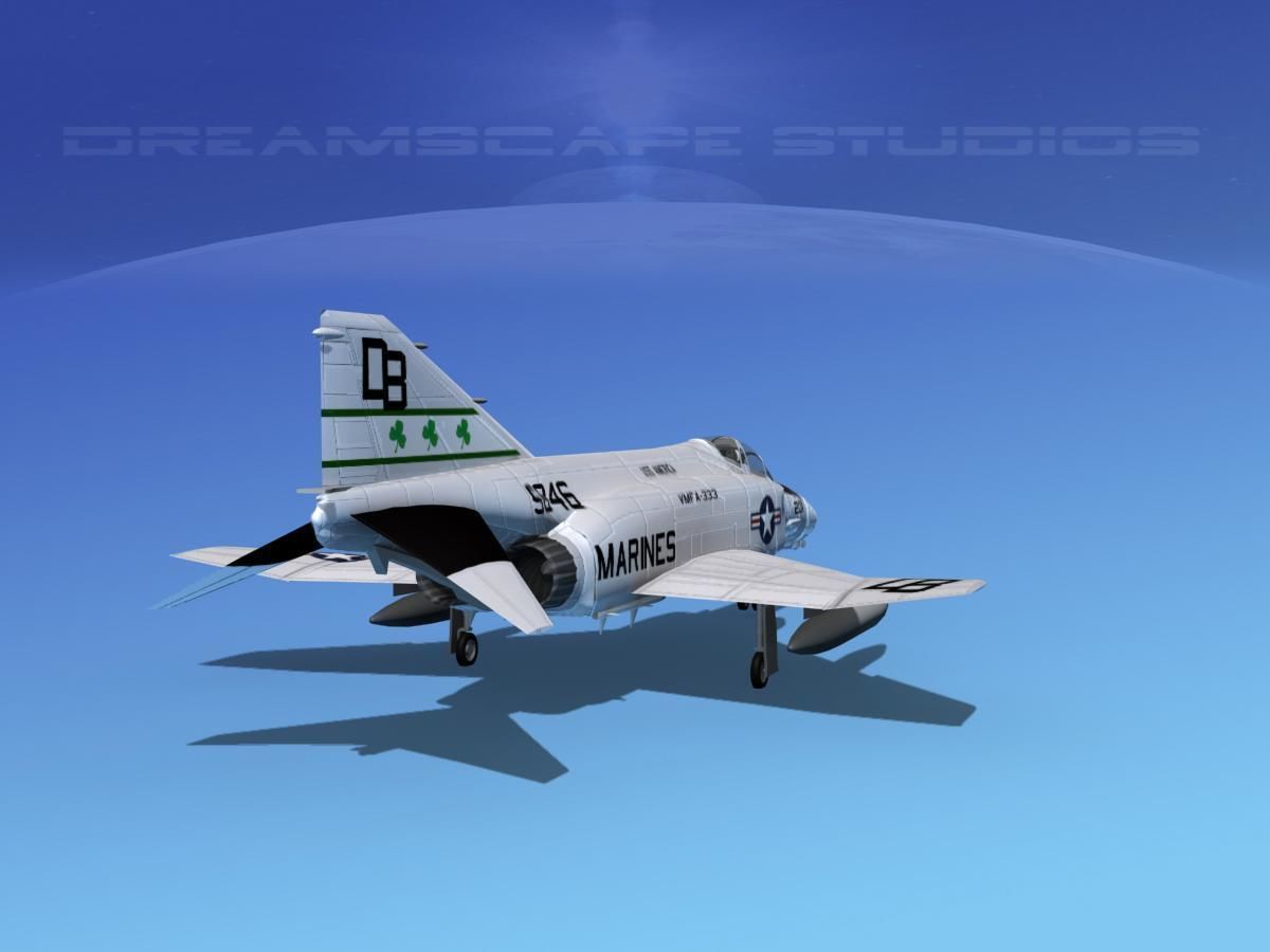McDonnell Douglas F-4J Phantom II V12 USMC 3D model_3