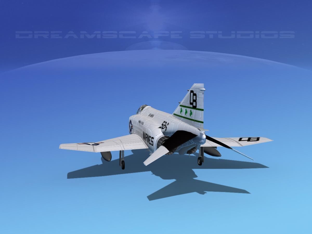 McDonnell Douglas F-4J Phantom II V12 USMC 3D model_4