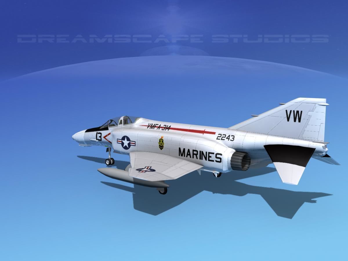 McDonnell Douglas F-4J Phantom II V13 USMC 3D model_6