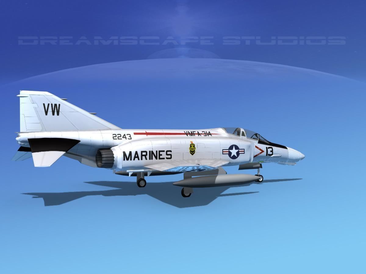 McDonnell Douglas F-4J Phantom II V13 USMC 3D model_2