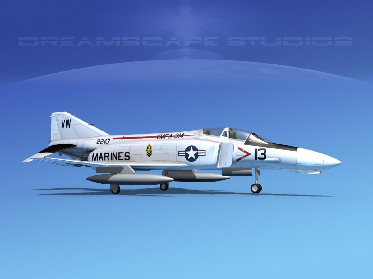 McDonnell Douglas F-4J Phantom II V13 USMC 3D model_1