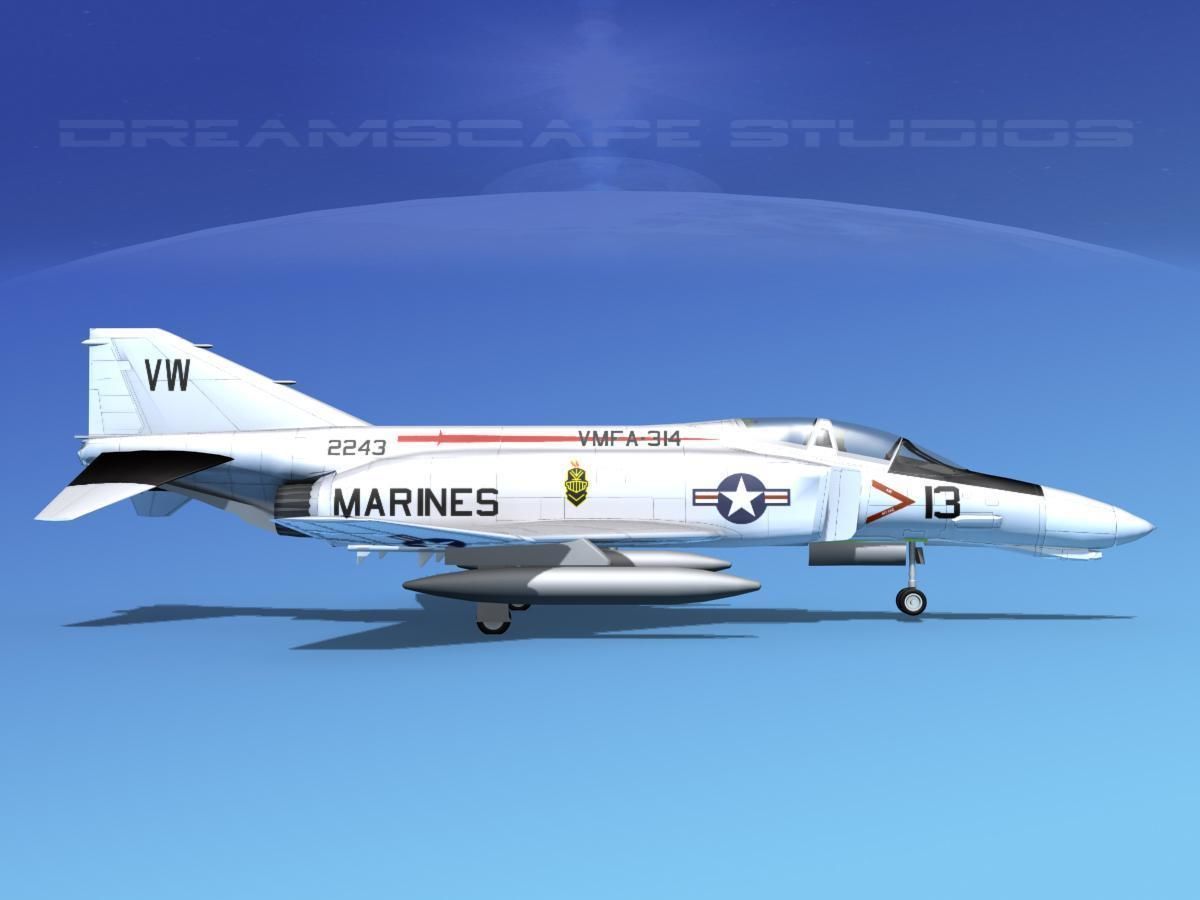 McDonnell Douglas F-4J Phantom II V13 USMC 3D model_3