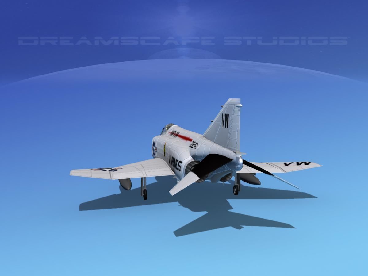 McDonnell Douglas F-4J Phantom II V13 USMC 3D model_5