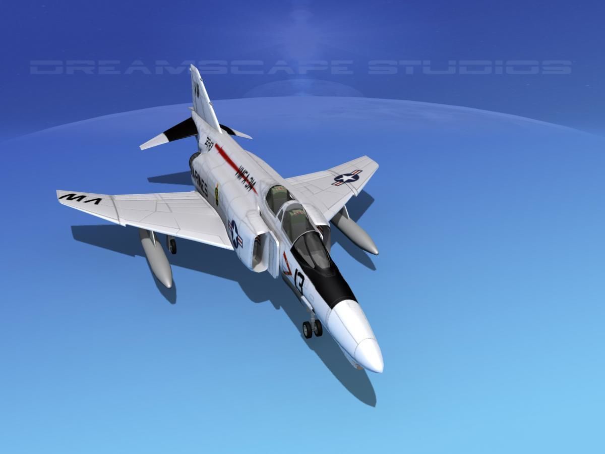 McDonnell Douglas F-4J Phantom II V13 USMC 3D model_10