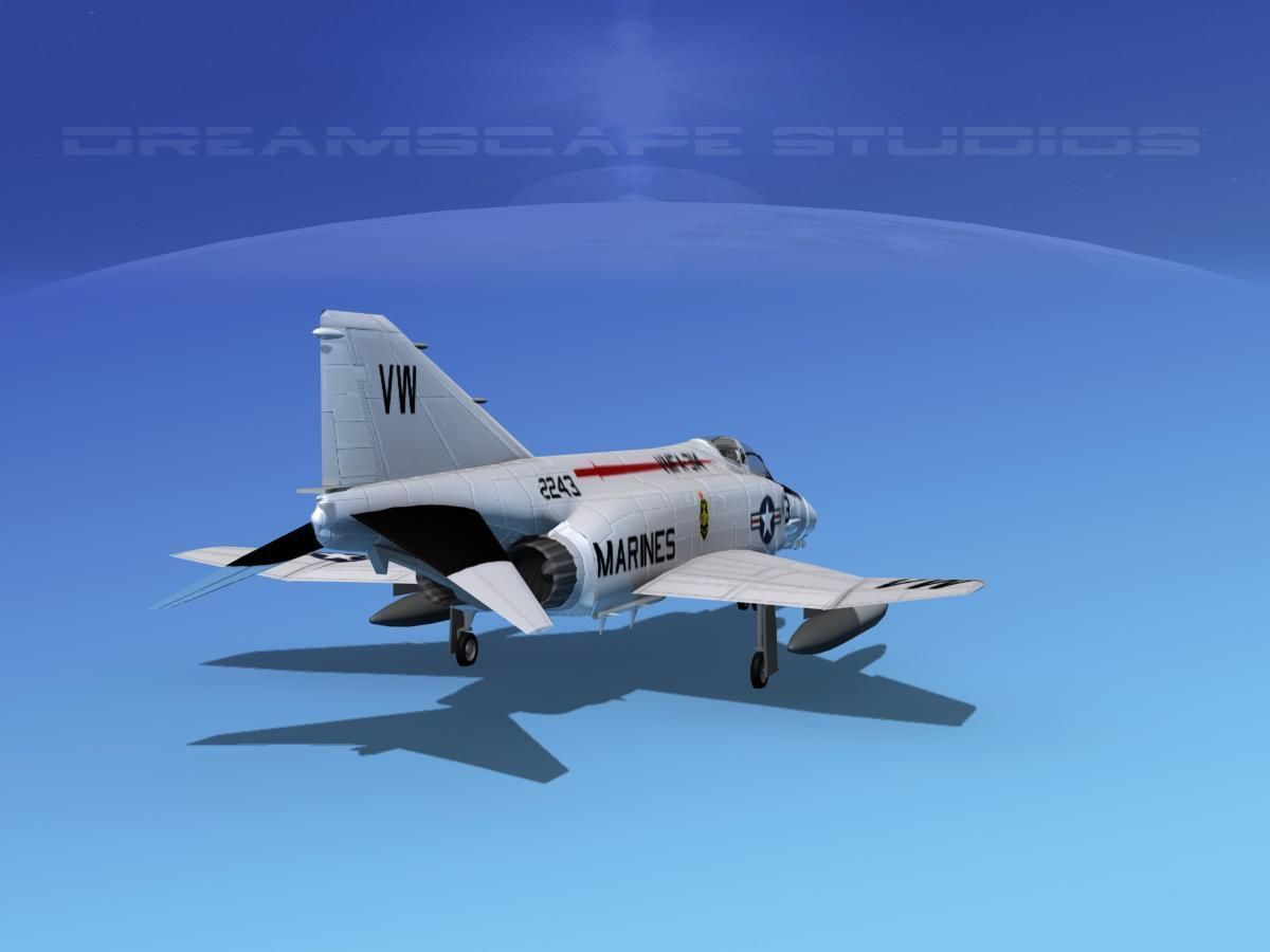 McDonnell Douglas F-4J Phantom II V13 USMC 3D model_4