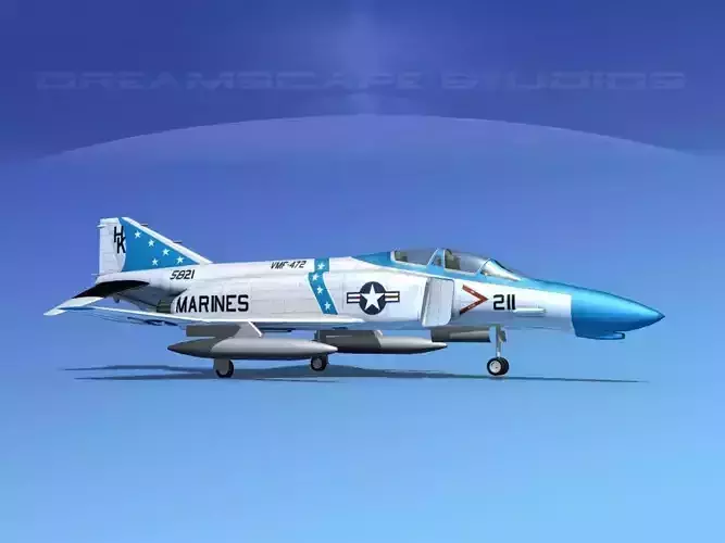 McDonnell Douglas F-4J Phantom II V15 USMC 3D model