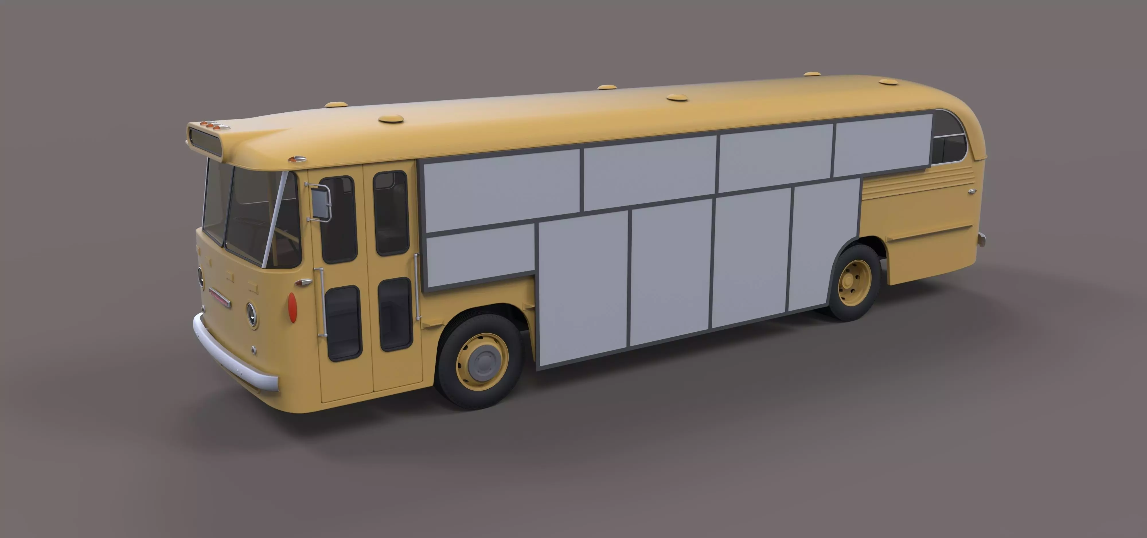 Gate bus from movie Mad Max 2 3D model_0