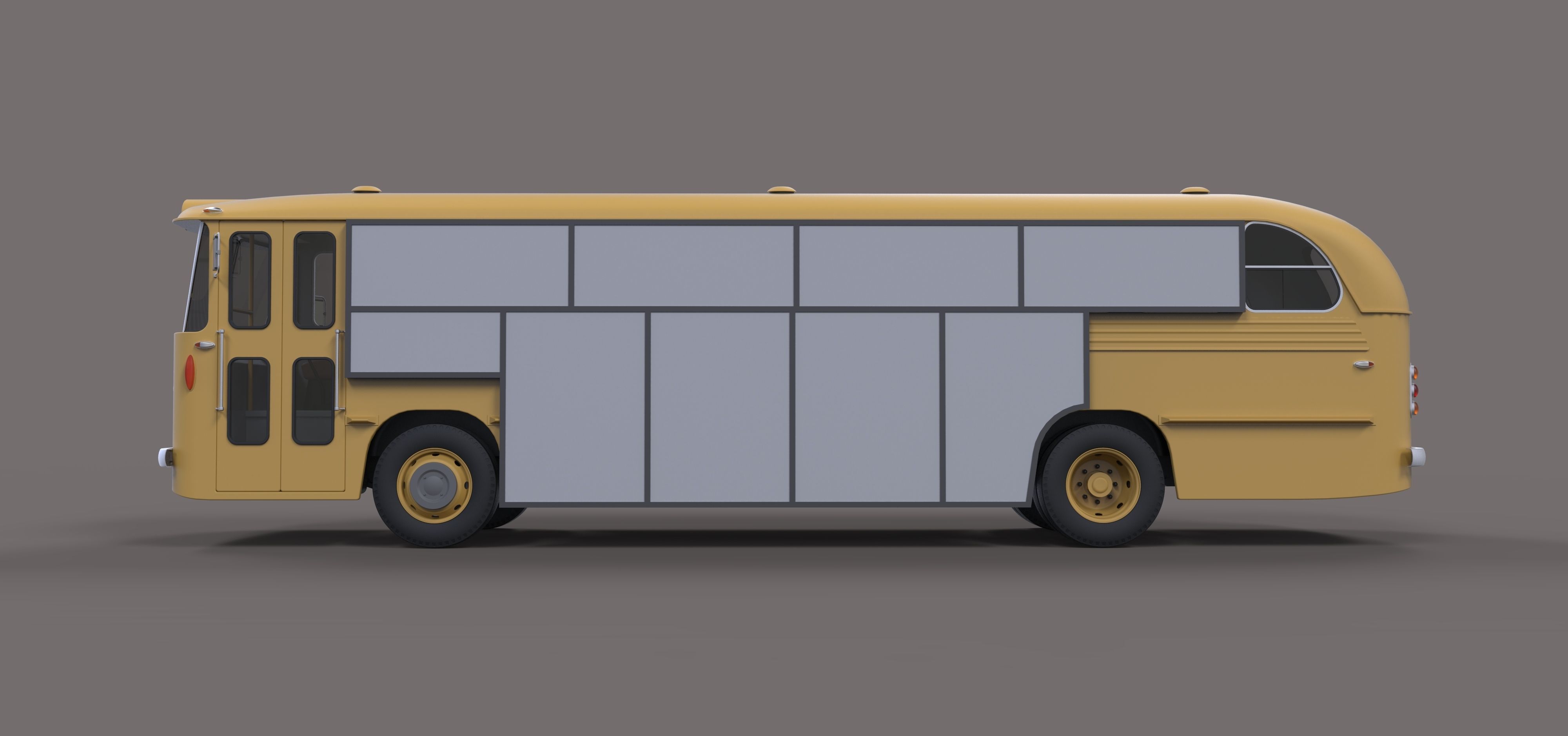 Gate bus from movie Mad Max 2 3D model_7