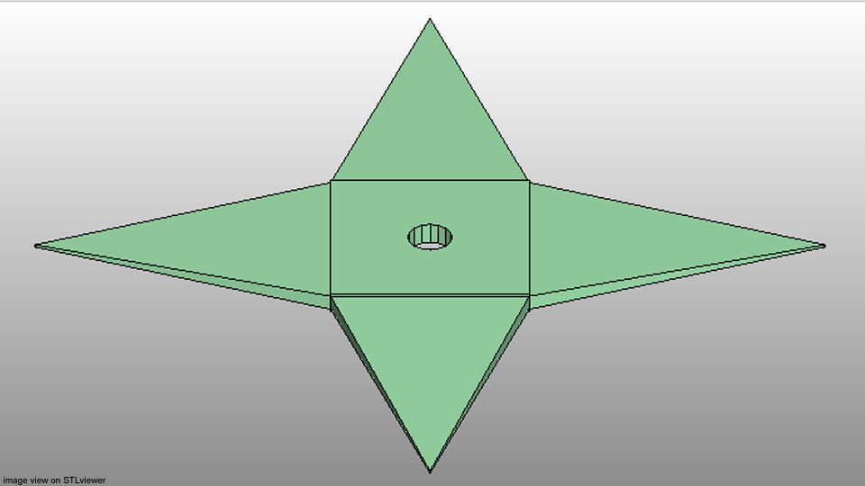 Throwing Star - Type 2 3D model_4