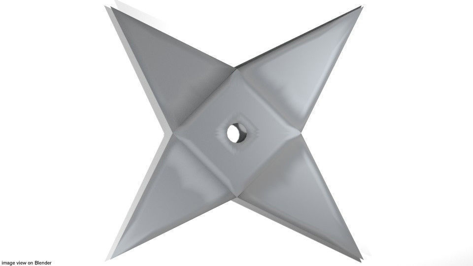 Throwing Star - Type 2 3D model_2