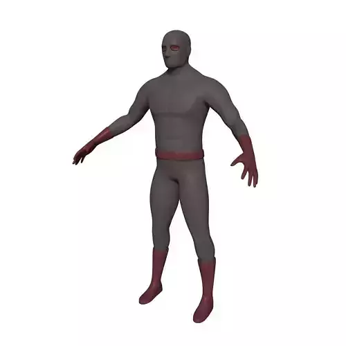 Cartoon Super Hero - Low Poly Low-poly 3D model
