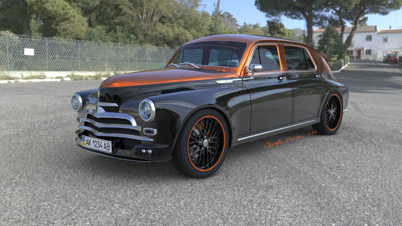 Pobeda Victory GAZ M20 remake Free 3D model_6