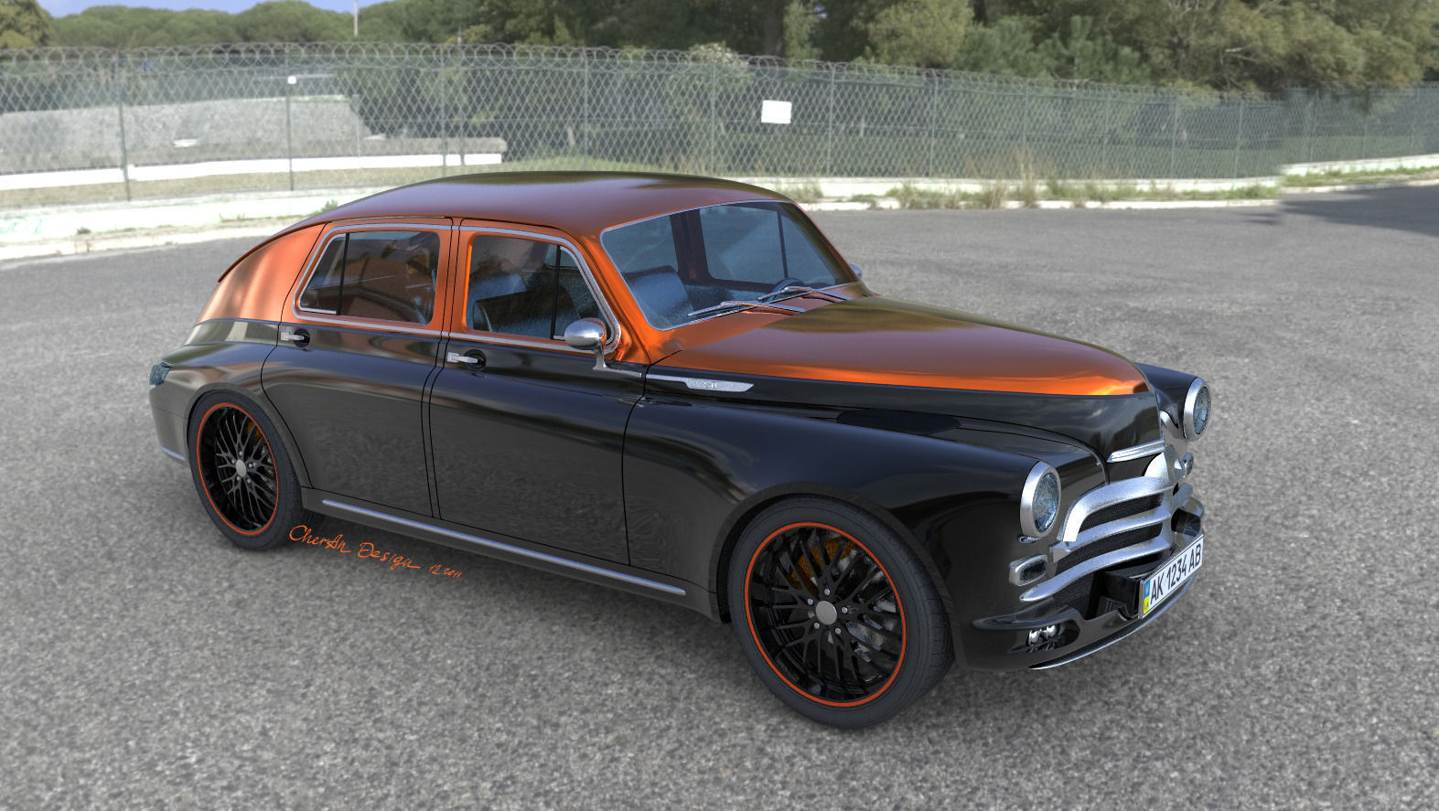 Pobeda Victory GAZ M20 remake Free 3D model_2