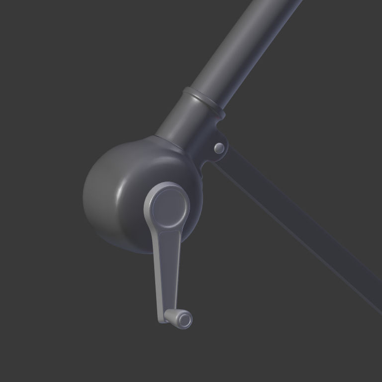 Patio Umbrella Low-poly 3D model_17