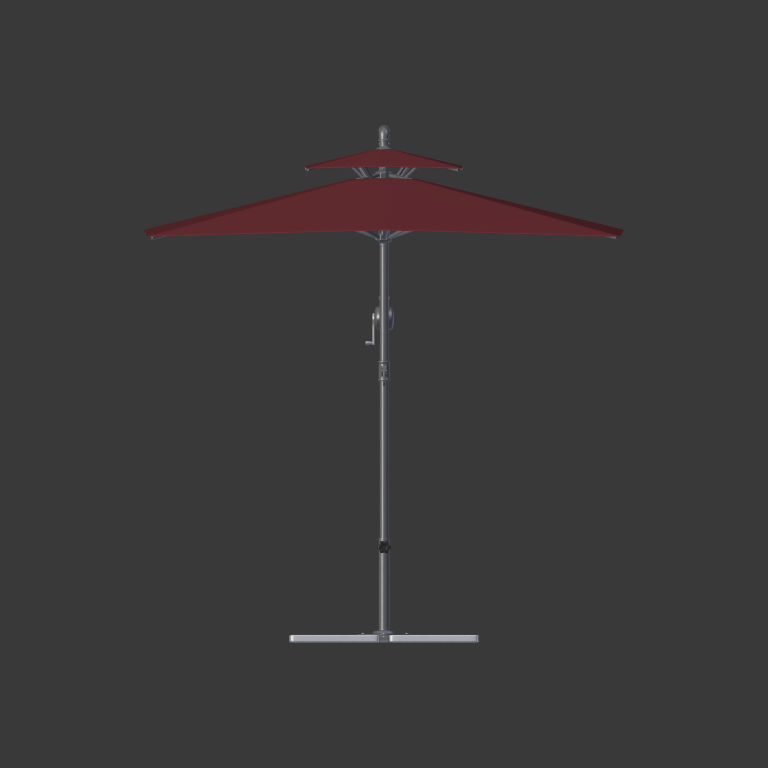 Patio Umbrella Low-poly 3D model_4